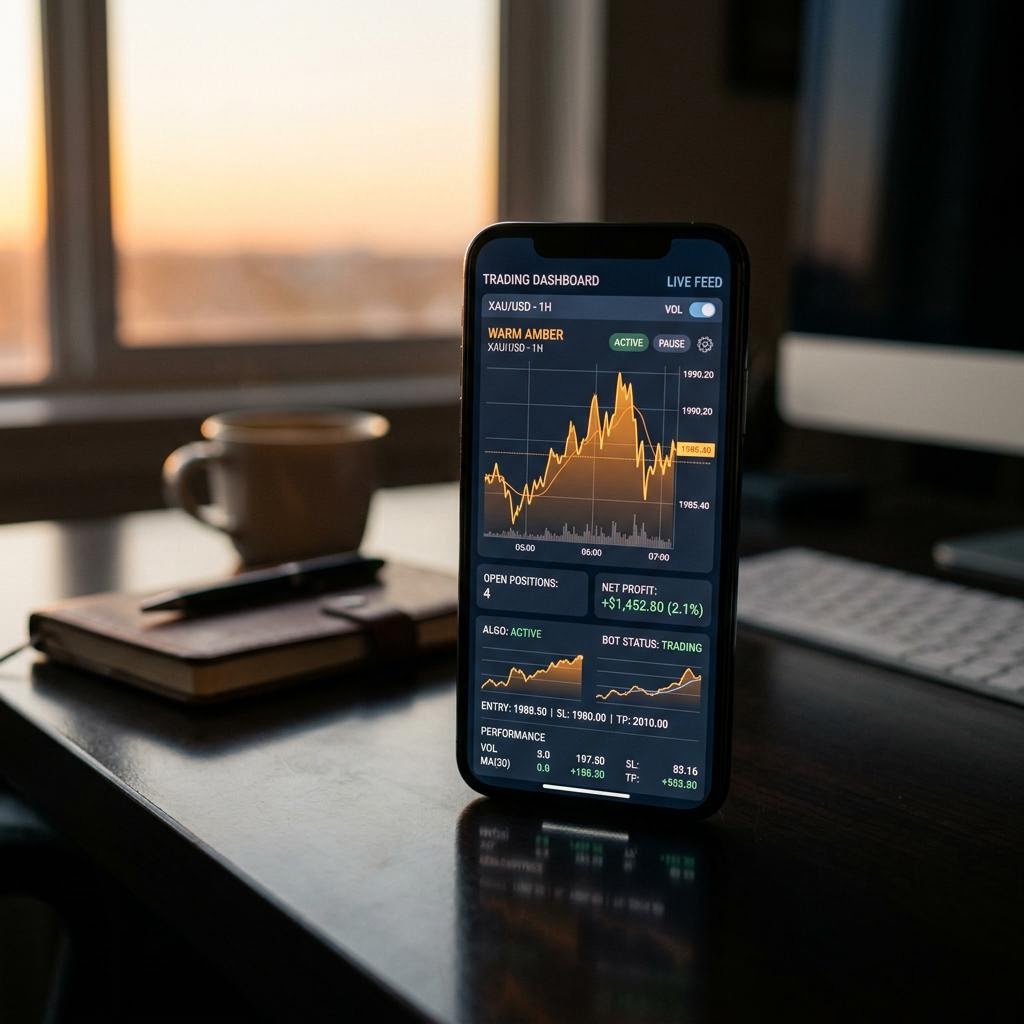 Alpha AI crypto trading dashboard showing live Bitcoin and Ethereum positions